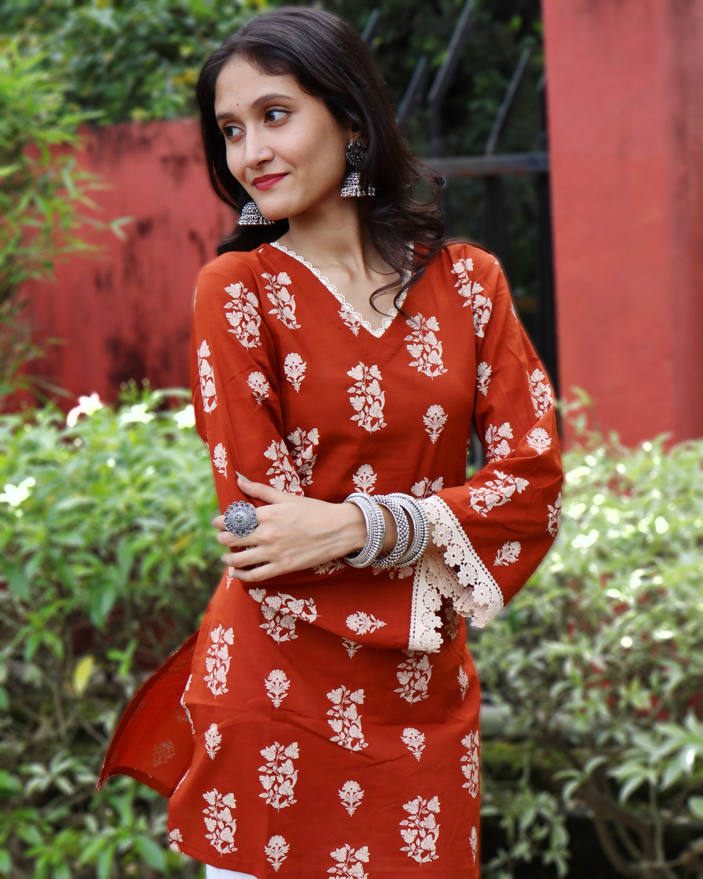Ananya - Full Hand Flared Sleeves with Corset Back
