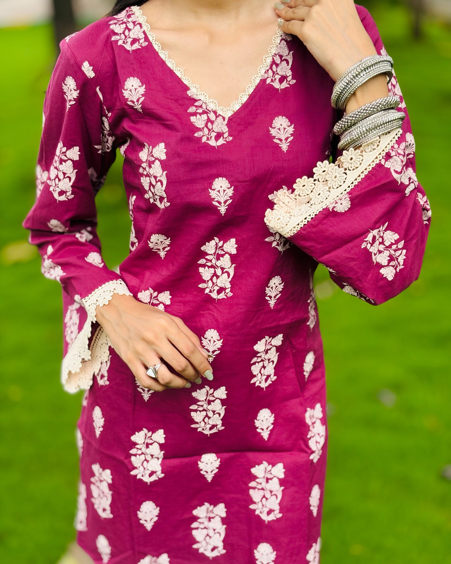 Ananya - Full Hand Flared Sleeves with Corset Back