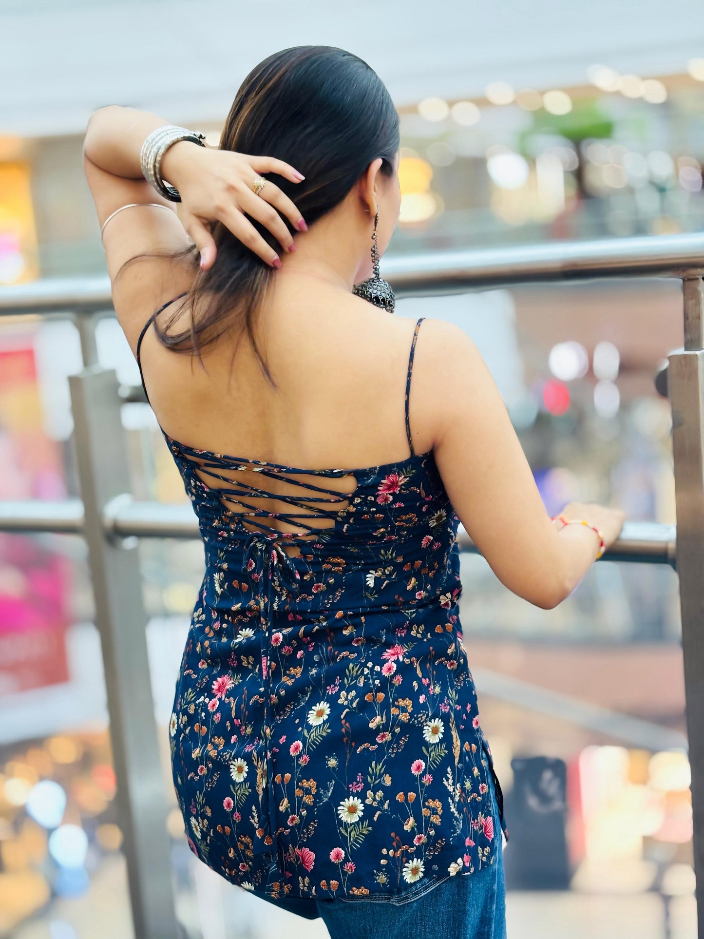 Roop Corset Back Short Kurti – Code 1