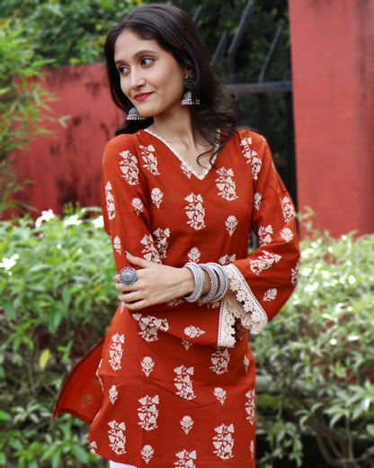 Ananya - Full Hand Flared Sleeves with Corset Back